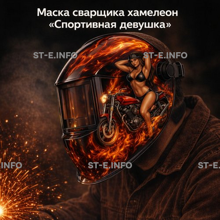Маска сварщика хамелеон «Спортивная девушка» (YXE-718G PRO) - st-e.info - Сыктывкар